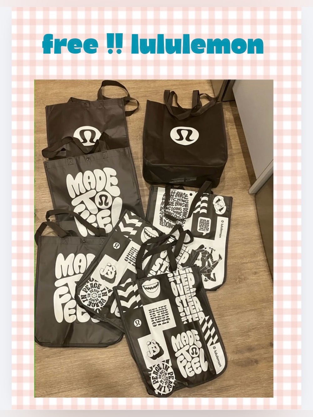 Lululemon Reusable Tote Bag- with $150 purchase
